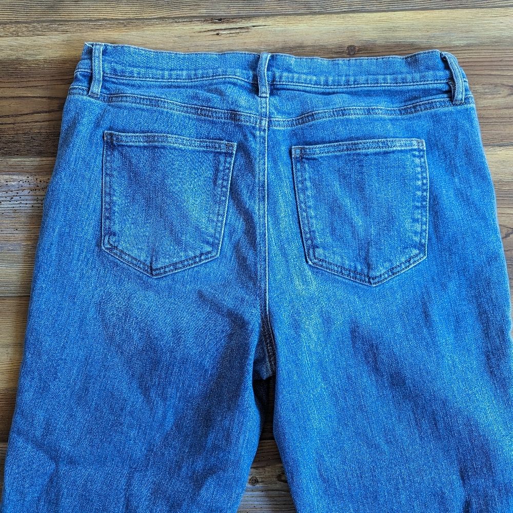 Loft Outlet Boyfriend High Waisted Med Wash Distressed Relaxed Fit Jeans Size 8 - Picture 6 of 11
